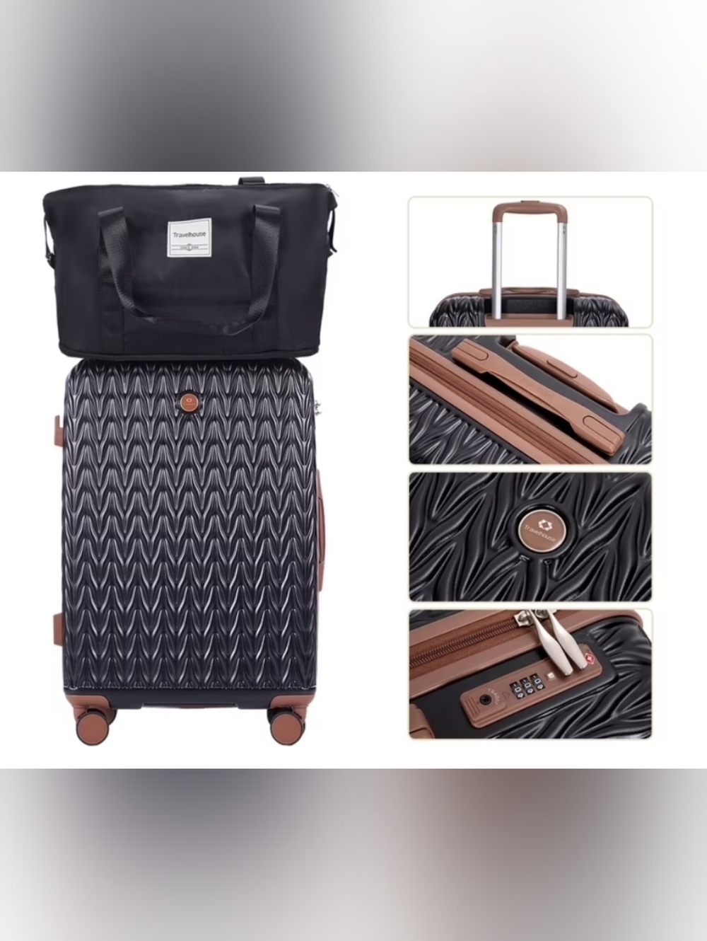 Travelhouse Hardside Suitcase Luggage TSA Lock Spinner Wheels 24" Only NWT